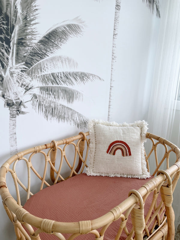 Peru Fringe Cushion cover | Raja Homewares | 30cm x 30cm Hand Crochet and Hand Loomed