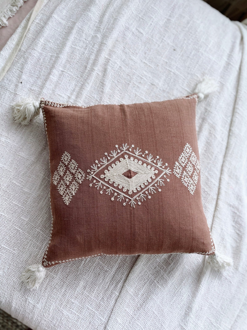 Boho Cushions | Raja Homewares | Embroidered Cushion in two sizes